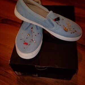 Women's Denim Rhinestone Cañvas Shoes